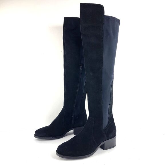 Bos & Co Jemmy Knee High Tall Boots Suede Pull on Side Zip EU39 US 8-85 - Picture 1 of 14